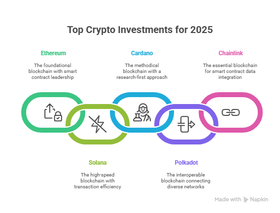 Here are some Top Cryptos to invest in 2025 visual selection